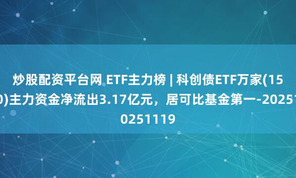 炒股配资平台网 ETF主力榜 | 科创债ETF万家(159110)主力资金净流出3.17亿元，居可比基金第一-20251119